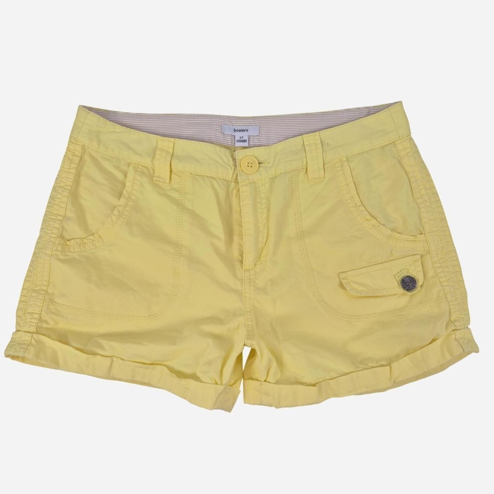 Bossini micro mini 3" low Rise Yellow Shorts